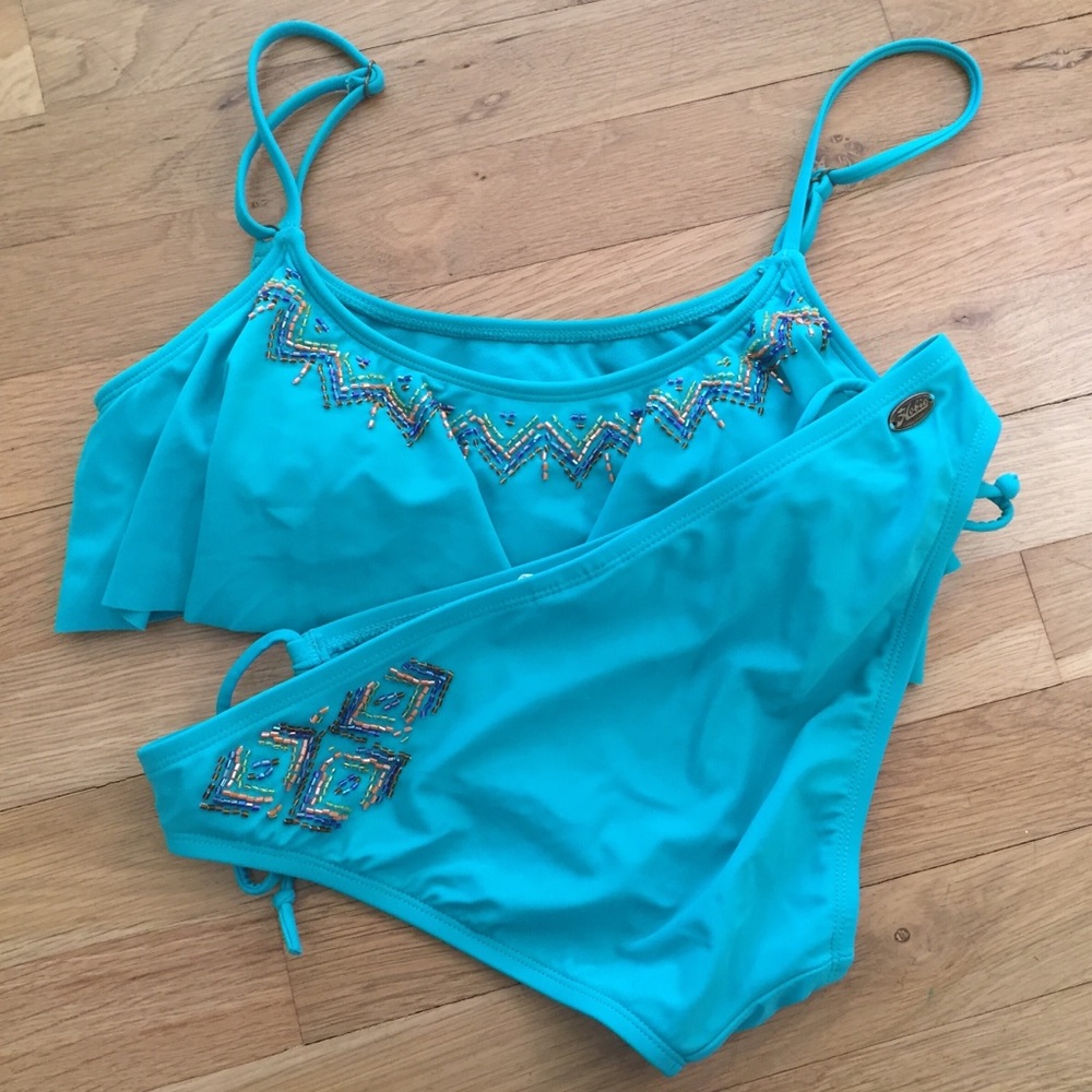 Hobie Bikini size Medium- beautiful beading detail